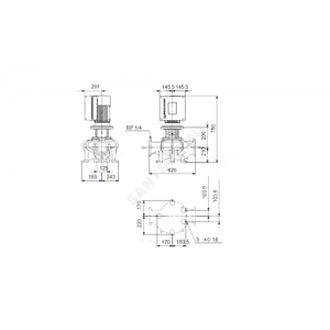 Насос ин-лайн с сухим ротором TPE 125-80/4-S-A-F-A-BAQE PN16 3х380-500В/50 Гц c датчиком перепада давления Grundfos 99114644