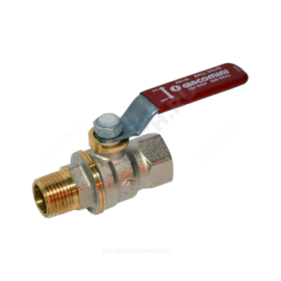 Кран шаровой латунь никель R914L Ду 50 Ру35 ВР/НР полнопроходной рычаг Giacomini R914LX028