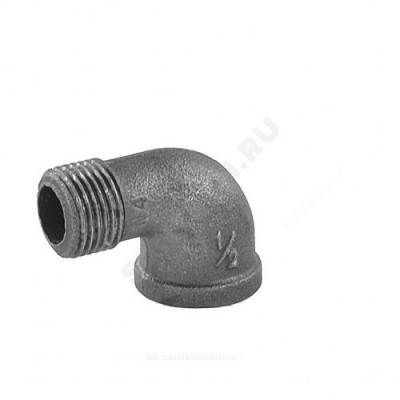 Угольник проходной чугун Ду 40 (1 1/2") ВР/НР Fittex PLUS