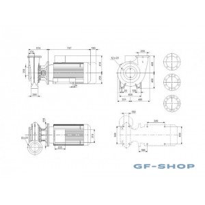Насос консольно-моноблочный Grundfos NB 200-400/404 A-F1-A-E-BAQE