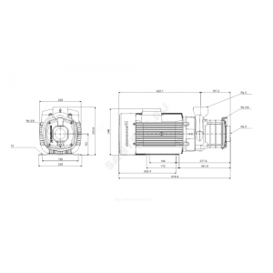 Насос многоступенчатый горизонтальный CM-A 25-4 AQQE PN10 3х220-240/380-415В/50 Гц Grundfos 97516585
