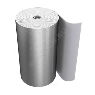 Рулон вспененный полиэтилен SUPER AL 15/1,0-7 Тмакс=95°C с покрытием алюминиевая фольга серый Energoflex EFXR1517SUAL