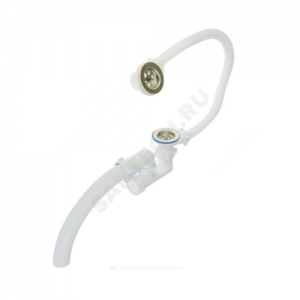 Слив-перелив для ванны регулируемый Эконом 1 1/2"x40 выпуск с нержавеющей решёткой Орио Е-80081