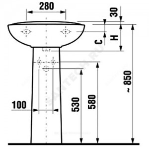 Пьедестал для умывальника Deep by Jika (Olymp) белый Jika 8.1961.0.000.000.9