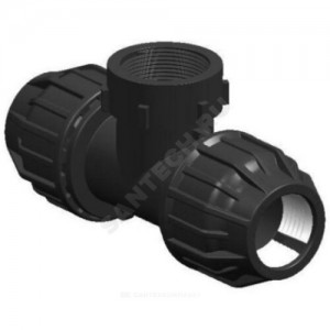 Тройник компрессионный ПЭ ВР Дн 40х1"х40 1001325