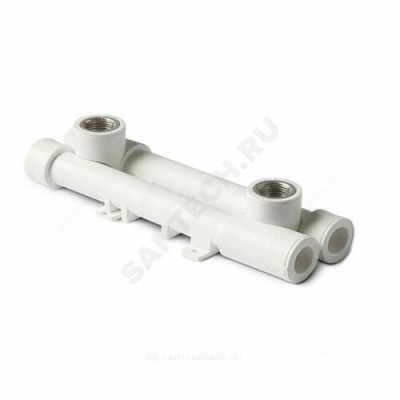 Планка (настенный комплект) PP-R монтажная универсальная белая ВР Дн 25х1/2" RTP (РосТурПласт) 14186