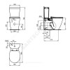 Унитаз без бачка CONNECT AquaBlade горизонт/выпуск без сиденья Ideal Standard E039701