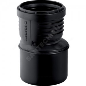 Переход PP-MD эксцентрический бесшумный Silent-PP Дн 110х40 б/нап в/к Geberit 390.571.14.1