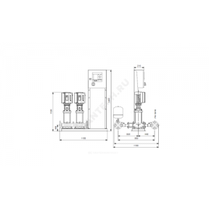Установка повышения давления Hydro MPC-S 2 CR20-7 Grundfos 95044790