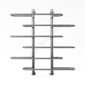 Полотенцесушитель водяной нерж сталь Лесенка Ду 25 (1") НР 600х1000мм 7П нижнее подключение в/к соединитель (1"х3/4") Фараон-Плюс Элит-Металл В-27-03