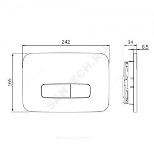 Кнопка для инсталляции OLEAS M3 черная Ideal Standard R0123A6