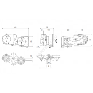 Насос циркуляционный с мокрым ротором MAGNA1 D 32-40 PN10 сдвоенный 1х230В/50 Гц Grundfos 97924367