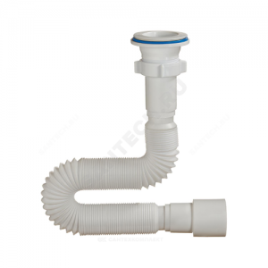 Сифон для умывальника гофрированный 1 1/2"x40/50 L=650мм выпуск с пластиковой решёткой D=70мм Орио А-7015