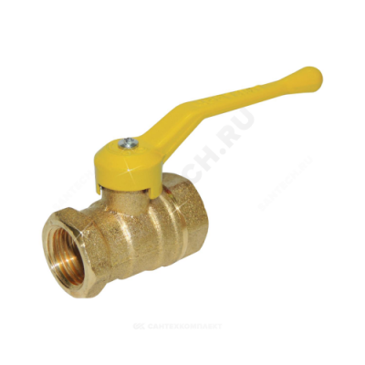 Кран шаровой латунь газ 11б27п6 Ду 25 Ру16 ВР рычаг Цветлит ZW10100