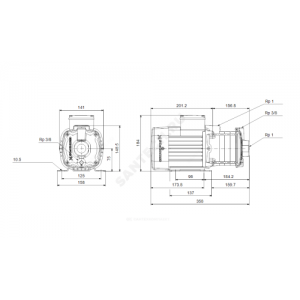 Насос многоступенчатый горизонтальный CM-A 3-6 AQQV PN10 3х220-240/380-415В/50 Гц Grundfos 97516604