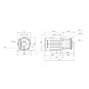 Насос многоступенчатый горизонтальный CM-A 3-8 AQQV PN10 3х220-240/380-415В/50 Гц Grundfos 97516608