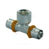 Тройник МП латунь пресс Дн 25х1/2"х25 ВР MLC Uponor 1015044