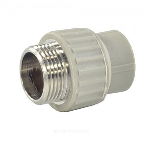 Муфта PP-R комбинированная серая НР Дн 25х1" VALFEX 10130225Г