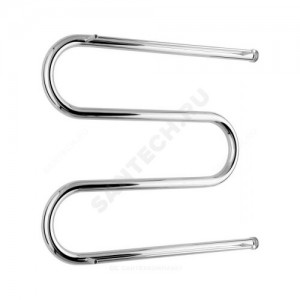 Полотенцесушитель водяной нерж сталь М-образный Ду 20 (3/4") НР с полочкой 500х400мм боковое подключение в/к Элит-Металл ВЭК-14-01