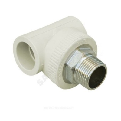 Тройник PP-R комбинированный под ключ серый НР Дн 40х1 1/4" RTP (РосТурПласт) 11002