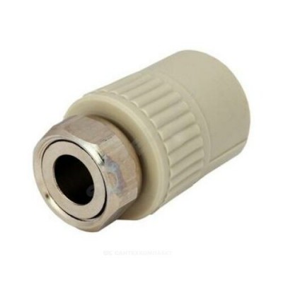 Муфта PP-R комбинированная серая с накидной гайкой Дн 20х1/2" RTP (РосТурПласт) 15914