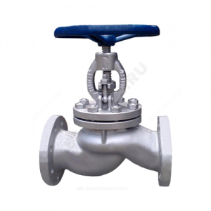 Клапан запорный сталь 15с65нж Ду 20 Ру16 Тмакс=425 оС фл Китай .