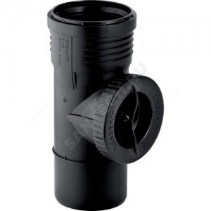 Ревизия PP-MD с круглой крышкой бесшумная Silent-PP Дн 110х90гр б/нап в/к Geberit 390.527.14.1