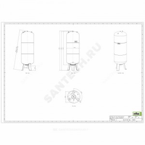 Гидроаккумулятор Refix DE 800 л 16 бар вертикальный Reflex 7348670