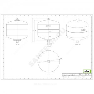 Гидроаккумулятор Refix DE 12 л 16 бар вертикальный Reflex 7302105