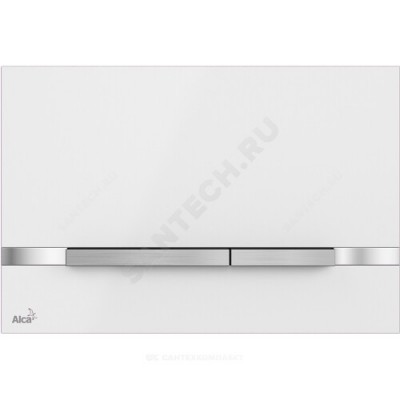 Кнопка для инсталляции белый глянцевый Alca Plast STRIPE-WHITE
