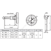 Термометр биметаллический осевой Дк80 L=60мм G1/2" 200С ТБ80 Метер