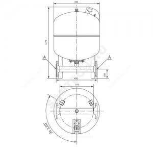 Бак мембранный DT5 DUO 300 Ду50 Ру10 для водоснабжения Wilo 2521293