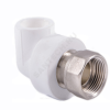 Угольник PP-R комбинированный белый с накидной гайкой Дн 20х3/4" RTP (РосТурПласт) 14266