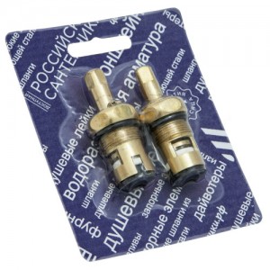 Кран-букса для смесителя КБК керамическая резьба М18х1 (пара) упаковка СКИН Центр Сантехники (Подольск) СК600407