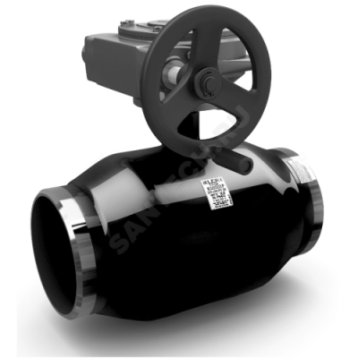 Кран шаровой сталь КШ.Ц.П.Р Ду 150 Ру25 п/привар с редуктором полнопроходной LD КШ.Ц.П.Р.150.025.П/П.02