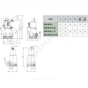 Насос дренажный NOVA 600 MA 40th 05H05 MH DAB 60198281H Насос дренажный NOVA 600 MA 40th 05H05 MH DAB 60198281H