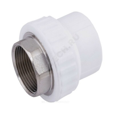 Муфта PP-R комбинированная под ключ белая ВР Дн 75х2 1/2" RTP (РосТурПласт) 28188