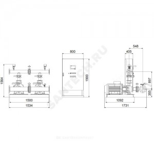 Установка пожаротушения Hydro MX-A 1/1 NB80-200/211 Grundfos 99788955