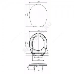 Сиденье для унитаза Серия К салатовое полипропилен универсальное Орио К-04
