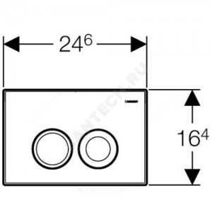 Кнопка для инсталляции Delta 21 хром матовый Geberit 115.125.46.1