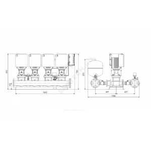 Установка повышения давления Hydro Multi-E 4 CRE20-2 Grundfos 99133097