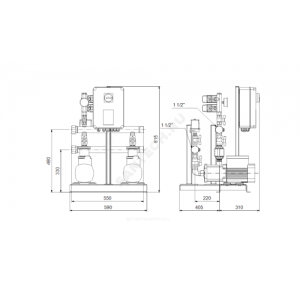 Установка повышения давления Hydro Multi-S 2 CM3-8 3x400V Grundfos 91047070