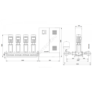 Установка повышения давления Hydro MPC-S 4 CR45-5 Grundfos 95044864