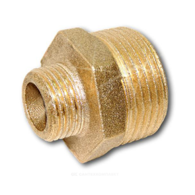 Ниппель латунь переходной Ду 20х15 (3/4"х1/2") НР Цветлит ZW50058