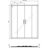 Дверь душевая CONNECT 2 Sliding door 1400х1950 мм Ideal Standard K968601