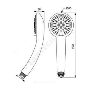Лейка для душа FRESH S3 3 режима струи Vidima BA206AA