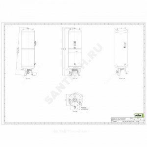 Гидроаккумулятор Refix DE 1000 л 25 бар вертикальный Reflex 7321000