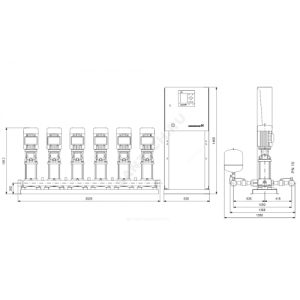 Установка повышения давления Hydro MPC-E 6 CRE64-1-1 Grundfos 99208388