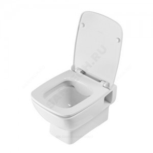 Унитаз подвесной Нео белый дюропласт Soft close безободковый Santek 1.WH30.2.411