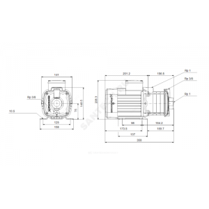 Насос многоступенчатый горизонтальный CM-A 1-6 AVBE PN10 1x220-240В/50 Гц Grundfos 96935407